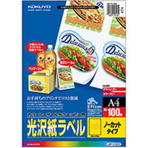 コクヨ カラーレーザー＆カラーコピー用光沢紙ラベル A4 ノーカット 297×210mm LBP-G1900 1冊(100シート) |b04の通販は 7,707円