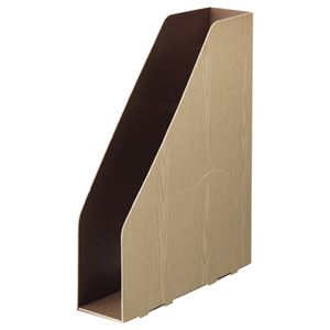 （まとめ） TANOSEE ボックスファイル（WOODY） A4スリムタテ 背幅65mm ナチュラル 1パック（3冊） (×10セット) |b04の通販は 7,437円