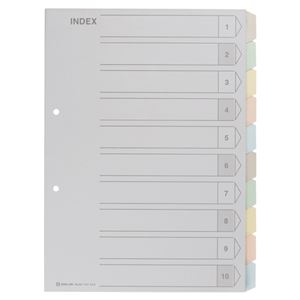 （まとめ） キングジム カラーインデックス A4タテ 2穴 5色10山+扉紙 907-10Y 1組 (×20セット) |b04の通販は 7,738円