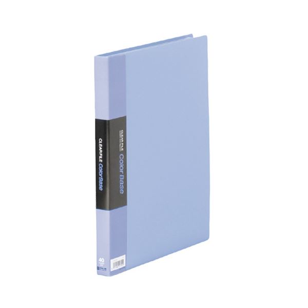 （まとめ） キングジム クリアファイル カラーベースW A4タテ 40ポケット 背幅24mm 青 132CW 1冊 (×4セット) |b04の通販は