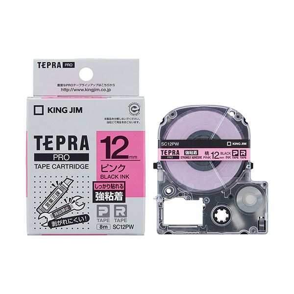 (まとめ) キングジム テプラ PRO テープカートリッジ 強粘着 12mm ピンク/黒文字 SC12PW 1個 (×5セット) |b04の通販は (まとめ) キングジム テプラ PRO テープカートリッジ 強粘着 12mm ピンク/黒文字 SC12PW 1個 (×5セット) |b04の通販は