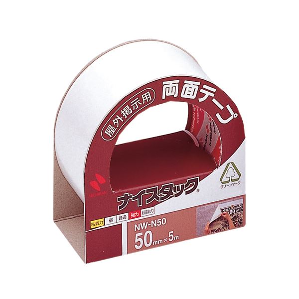 (まとめ) ニチバン ナイスタック 両面テープ 屋外掲示用 大巻 50mm×5m NW-N50 1巻 (×10セット) |b04の通販は 6,353円