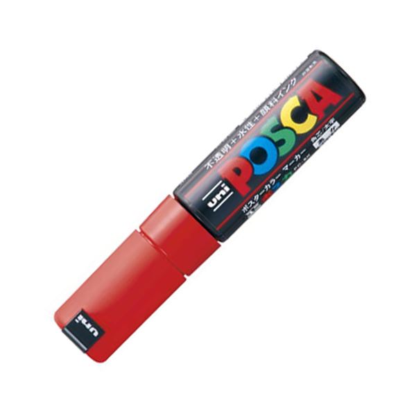 （まとめ） 三菱鉛筆 水性マーカー ポスカ 太字角芯 赤 PC8K.15 1本 (×20セット) |b04の通販は 5,526円