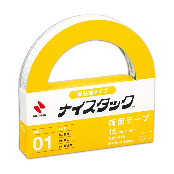 （まとめ） ナイスタック 弱粘着タイプ 大巻15mm×18m NW-R15 1巻 (×10セット) |b04の通販は 5,330円