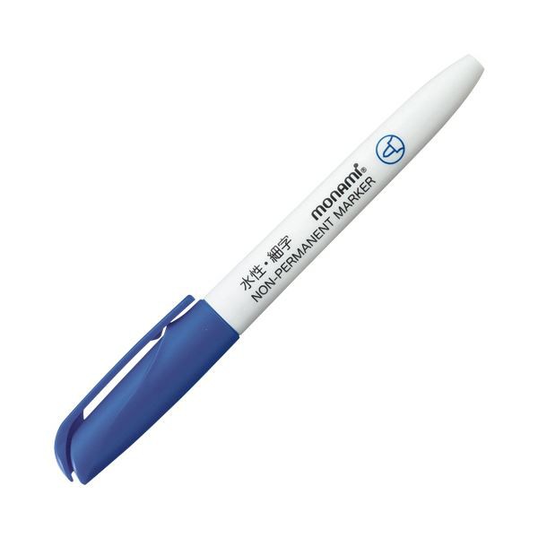 （まとめ） モナミ NON-PERMANENTMARKER（ACCU LINER PEN X-FINE） 青 12902 1カートン（12本） (×5セット) |b04の通販は