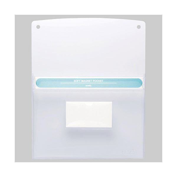 （まとめ） ソニック ソフトマグネットポケット A4カードホルダー付 MP-5973-W 1個 (×5セット) |b04の通販は 6,974円