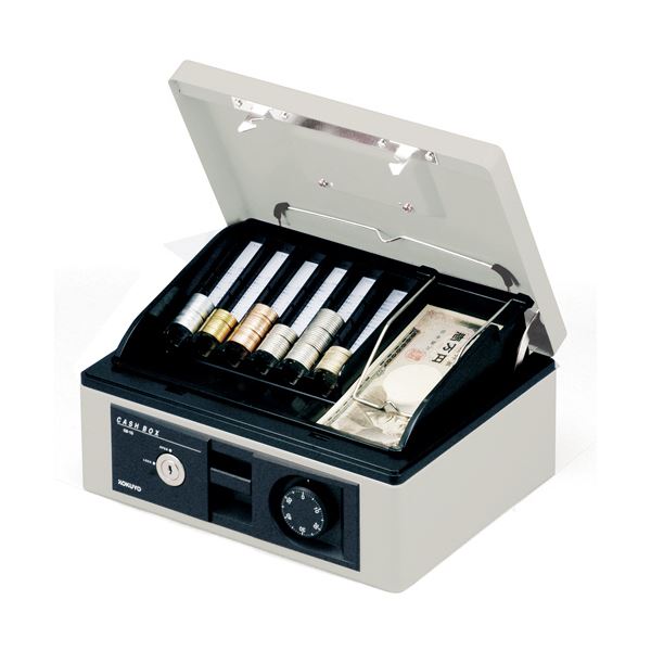 コクヨ 手提金庫ダイヤル付 A5W272×D215×H113mm ライトグレー CB-13M 1台