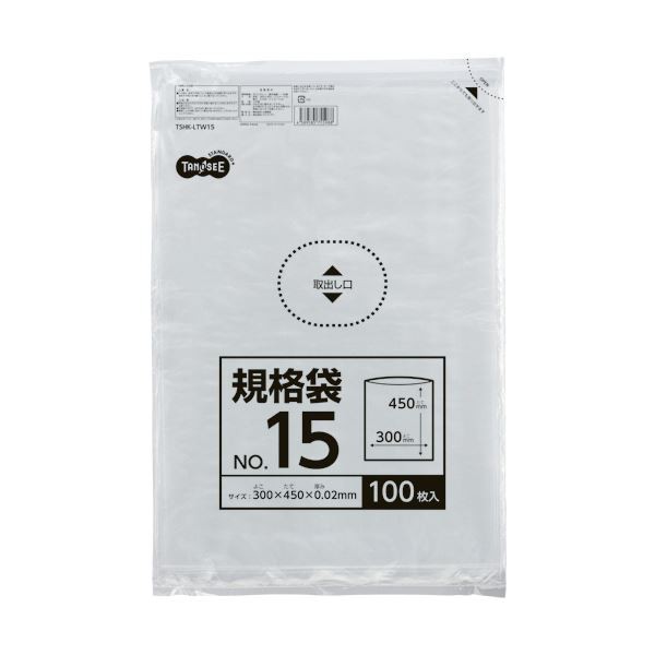 （まとめ） TANOSEE 規格袋 15号0.02×300×450mm 1パック（100枚） (×30セット) |b04の通販は