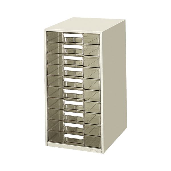 コクヨ レターケース透明プラスチック引き出しタイプ A4タテ 10段 ライトグレー LC-G10M 1台 |b04の通販は 14,492円