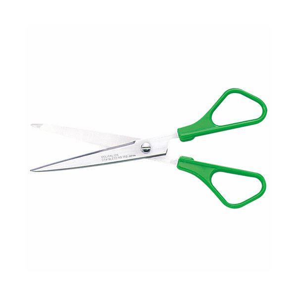 （まとめ） ライオン事務器 ステンレスはさみ刃渡り70mm 緑 No.150 1本 (×5セット) |b04の通販は