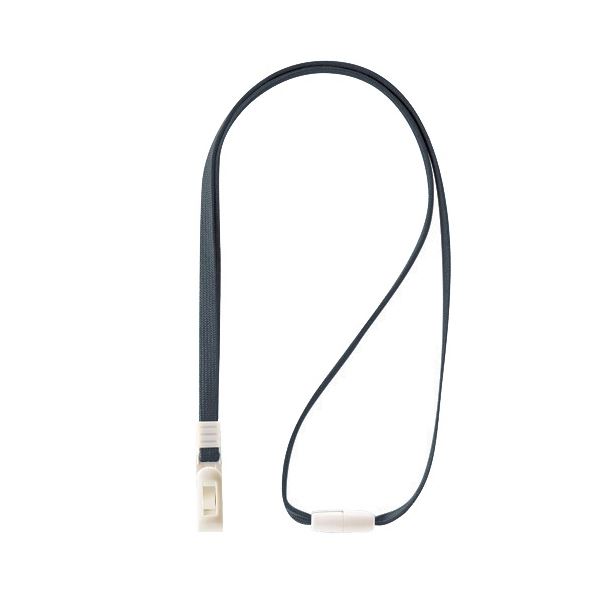 （まとめ） ライオン事務器 名札用ストラップ グレーN-7P 1本 (×30セット) |b04の通販は