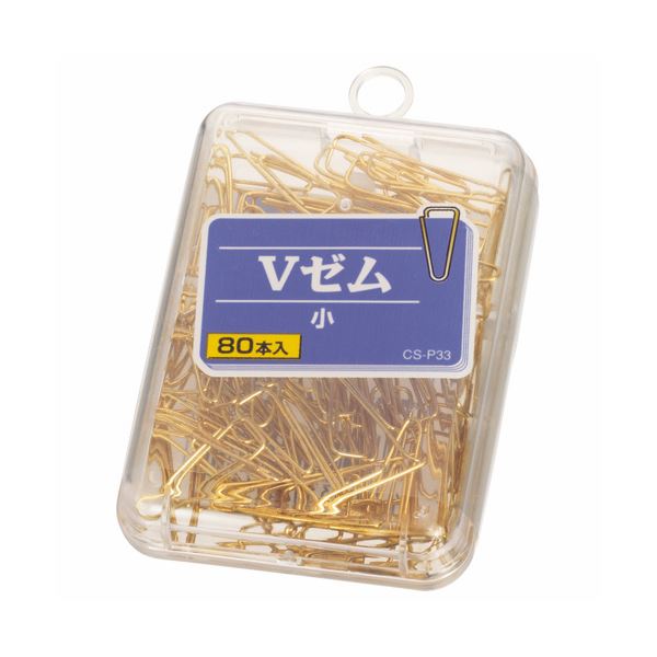（まとめ） ライオン事務器 Vゼムクリップ 小25mm CS-P33 1箱（80本） (×30セット) |b04の通販は