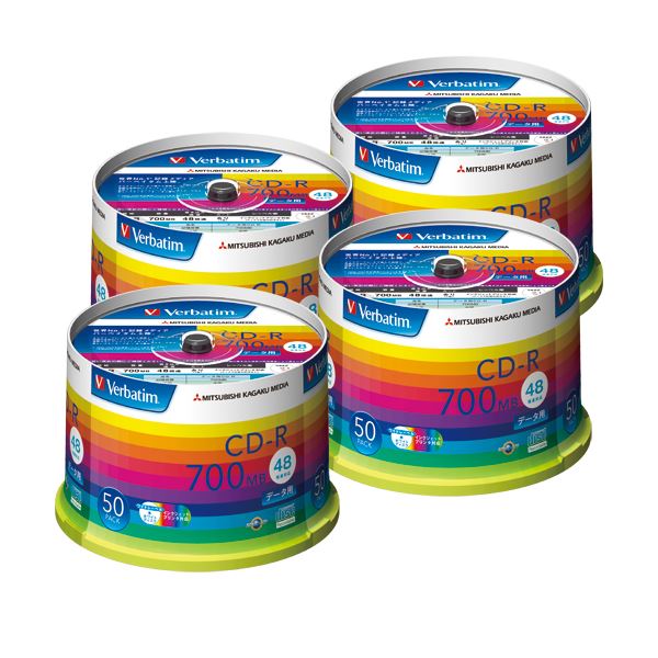 バーベイタム データ用CD-R700MB ホワイトプリンタブル スピンドルケース SR80SP50V1C 1箱(250枚:50枚×5個) |b04の通販は 11,174円