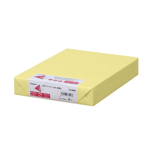 （まとめ）長門屋商店 Color Paper A4中厚口 クリーム ナ-3253 1冊(500枚) (×3セット) |b04