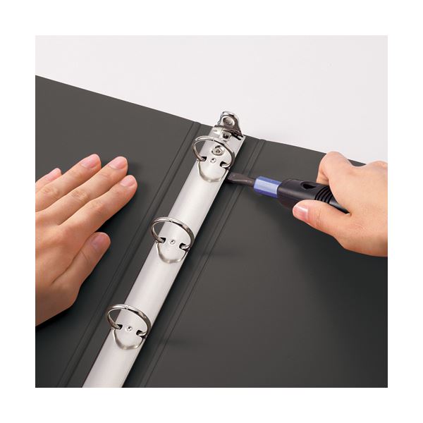 （まとめ）ライオン事務器マニュアルまるごとファイル A4タテ 4穴 10ポケット付属 背幅55mm レッド MF-443 1冊 (×3セット) |b04の通販は