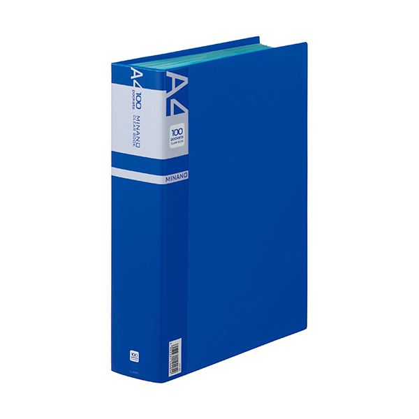 （まとめ）ライオン事務器 クリアーブックMINANO(ミナノ) A4タテ 100ポケット 背幅62mm ブルー CR-100M 1冊 (×3セット) |b04の通販は 7,671円