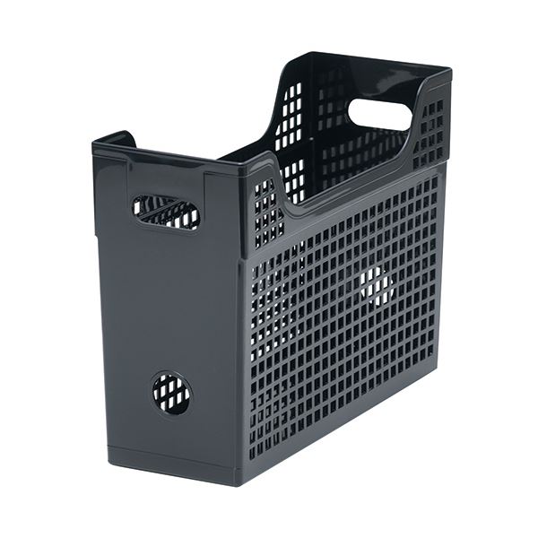 （まとめ）TANOSEE メッシュボックスA4ヨコ 背幅123mm 黒 1個 (×10セット) |b04の通販は 5,334円