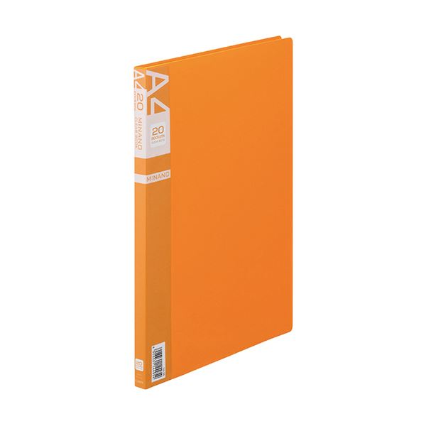 （まとめ）ライオン事務器 クリアーブックMINANO(ミナノ) A4タテ 20ポケット 背幅14mm オレンジ CR-20M 1冊 (×10セット) |b04の通販は 5,426円