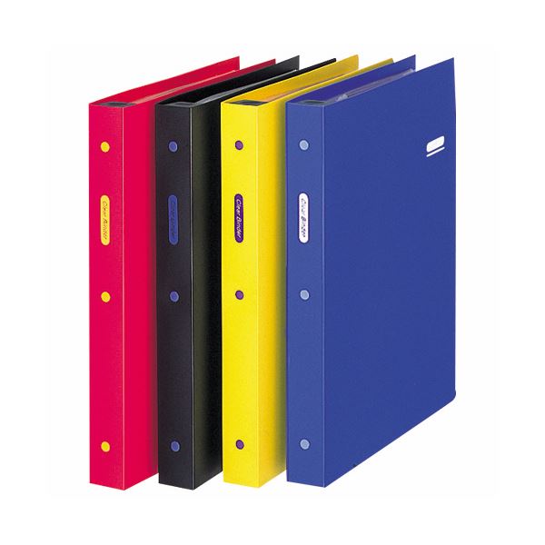 （まとめ）ライオン事務器 クリアーバインダーA4タテ 30穴 30ポケット付属 背幅35mm ブルー CB-253 1冊 (×3セット) |b04の通販は