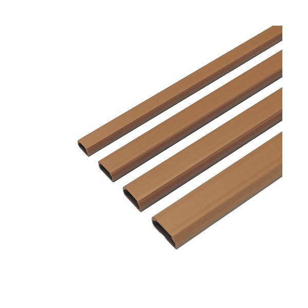 （まとめ）サンワサプライ ケーブルカバー17mm幅 角型 ブラウン CA-KK17BR 1本(×10セット) |b04の通販は