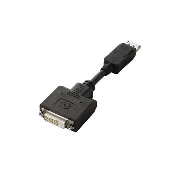 （まとめ）エレコムDisplayPort-DVI変換アダプタ ディスプレイポートオス-DVI D24pinメス ブラック AD-DPDBK1個(×2セット) |b04