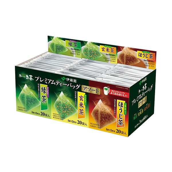 伊藤園 おーいお茶プレミアムティーバッグ アソート3種 1セット（180バッグ：60バッグ×3箱） |b04の通販は