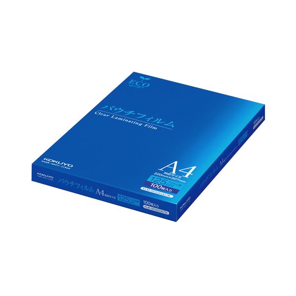 コクヨ パウチフィルム A4サイズ用125μ KLM-SF220307N 1パック（100枚） |b04