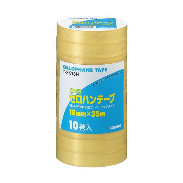 コクヨ セロハンテープ（大巻き工業用）18mm×35m T-SK18N 1セット（200巻：10巻×20パック） |b04