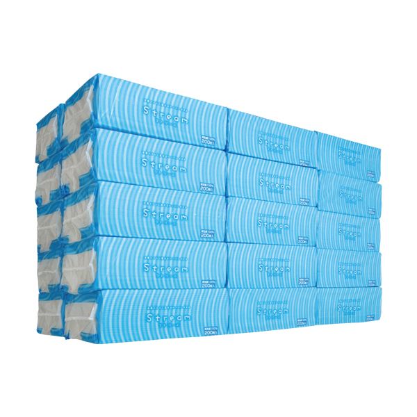 太洋紙業 水洗トイレに流せるペーパータオル ストリーム エコノミー 200枚/パック 1セット（40パック） |b04の通販は 7,799円