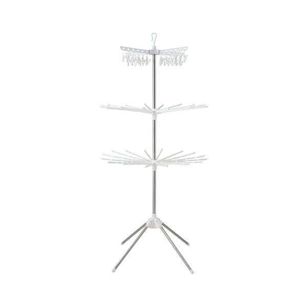 （まとめ）天馬 ポーリッシュ組立式スタンド物干しパラソル型3段 PS-10K 1台(×2セット) |b04の通販は 10,734円