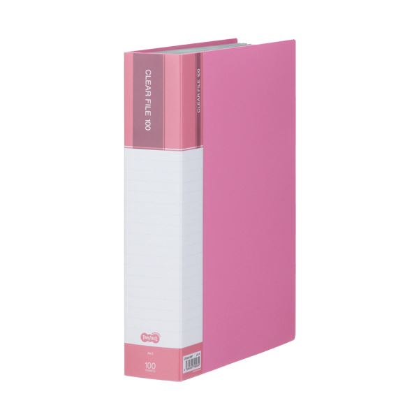 （まとめ）TANOSEE クリヤーファイル（台紙入）A4タテ 100ポケット 背幅62mm ピンク 1冊(×5セット) |b04の通販は 7,108円