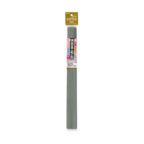（まとめ）ELPA 足せるモール 床用0号40cm テープ付 グレー PSM-U040P3（GY）1パック（3本）(×5セット) |b04の通販は