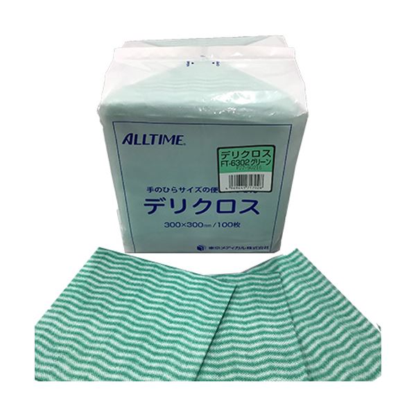（まとめ）東京メディカル デリクロス 30×30cm グリーン FT-6302 1パック（100枚）(×10セット) |b04 9,646円