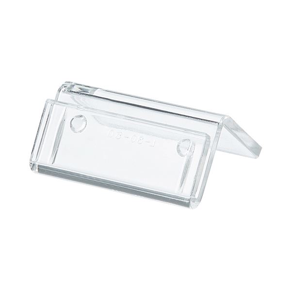 （まとめ）共栄プラスチック 豆カード立W30×H15mm 透明 L-30-1 1パック（10個）(×10セット) |b04