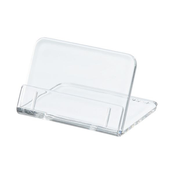 （まとめ）共栄プラスチック L型豆カード立W50×H35mm 透明 L-50-5 1パック（5個）(×20セット) |b04の通販は