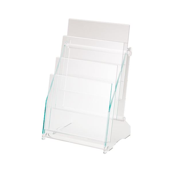 ライオン事務器 卓上パンフレットスタンド アクリルフレーム A4 1列3段 PS-131A 1個 |b04の通販は