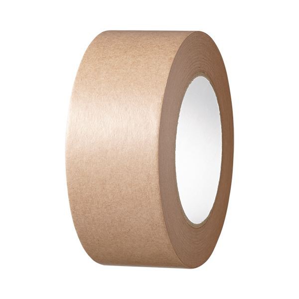 TANOSEE クラフトテープ重ね貼可能 50mm×50m 茶 1セット（50巻） |b04の通販は