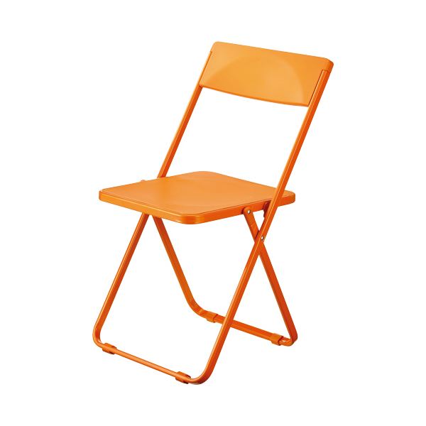 HOME STYLINGSLIM フォールディングチェア オレンジ SL-OR 1脚 |b04の通販はパソコン・オフィスチェア