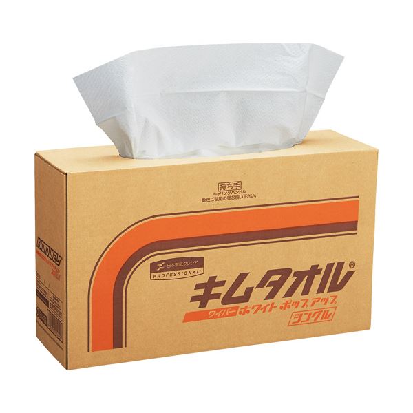 （まとめ）日本製紙クレシア キムタオル ホワイト ポップアップ シングル 61430 1箱（150枚） (×3セット) |b04の通販は