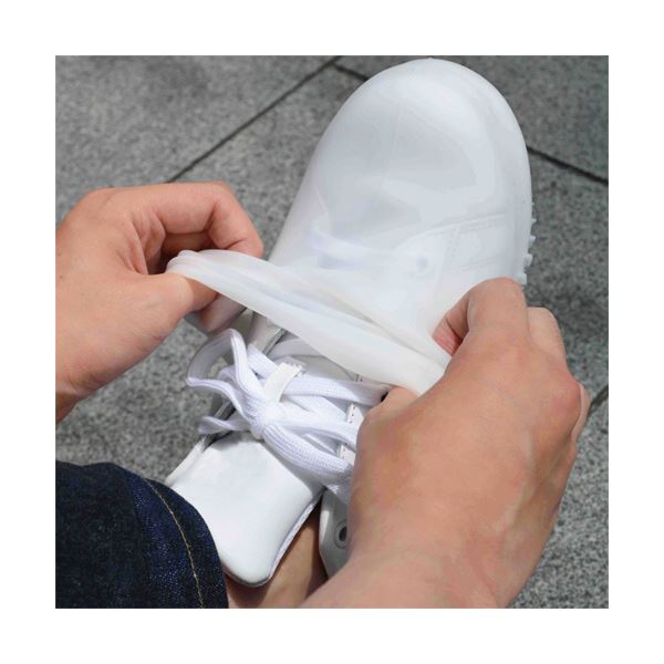 (まとめ)モリト スニーカーレインカバー 白 L C150-1667 1足 (×3セット) |b04 (まとめ)モリト スニーカーレインカバー 白 L C150-1667 1足 (×3セット) |b04