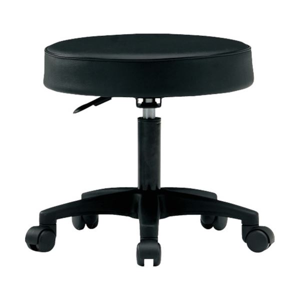 藤沢工業 作業用チェア ビニールレザーブラック ガスシリンダー FTY-20-BK 1脚 組立品 |b04の通販は