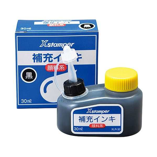 (まとめ) シヤチハタ Xスタンパー 補充インキ 顔料系全般用 30ml 黒 XLR-30 1個 (×20セット) |b04