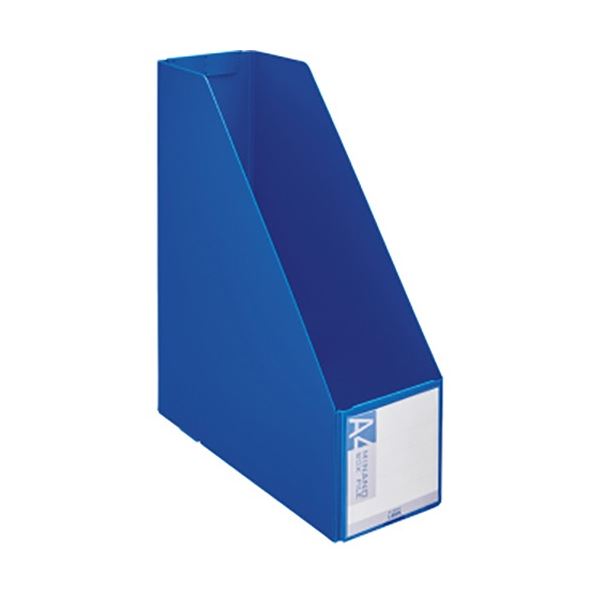 (まとめ) ライオン事務器 ボックスファイル(ミナノ) A4タテ 背幅102mm ブルー BF-633M 1冊 (×20セット) |b04の通販は