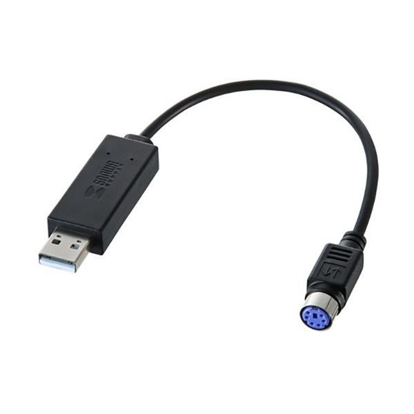 (まとめ) サンワサプライ USB-PS/2変換コンバータ USB(A)オス-ミニDIN6pinメス USB-CVPS5 1本 (×5セット) |b04