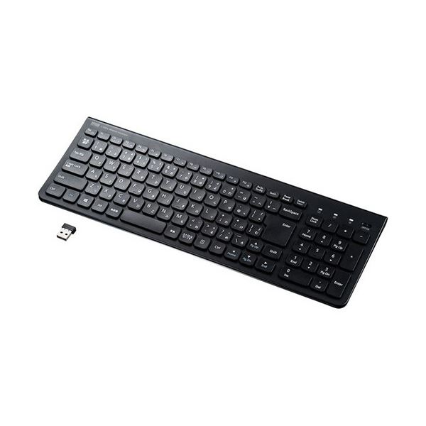 サンワサプライ ワイヤレススリムキーボード テンキー付き ブラック SKB-WL31BK 1台 |b04の通販は 6,305円