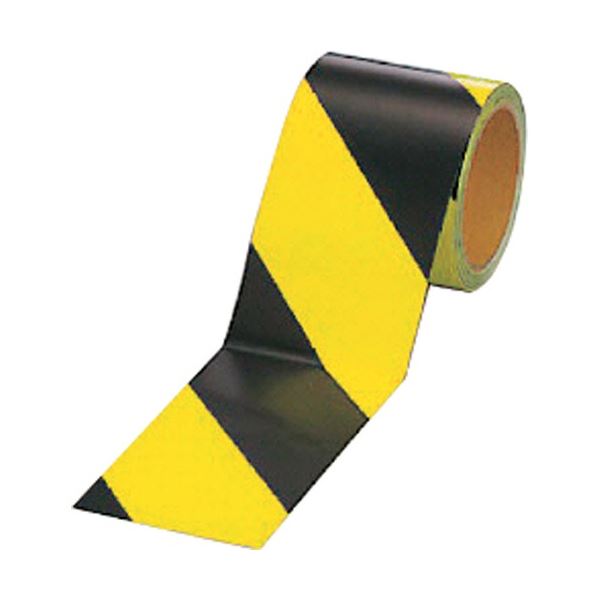 ユニット 蛍光反射テープ 黄/黒 黄部反射 90mm幅×10m巻 864-61 1巻 |b04の通販は