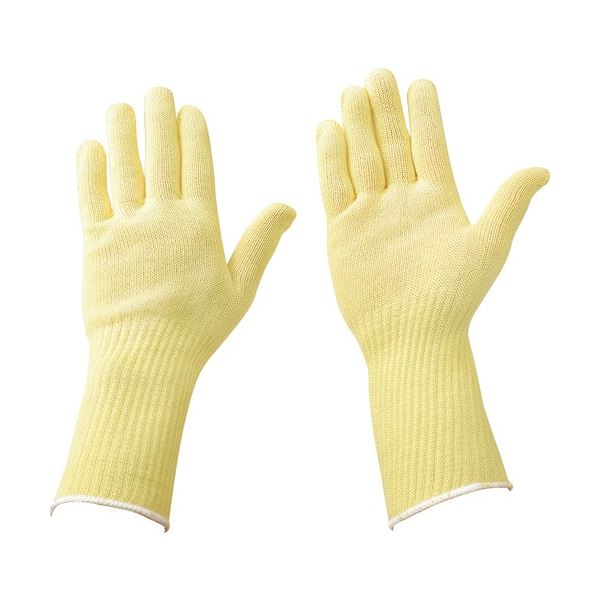 (まとめ) 赤尾 ケブラー編手袋 10G-ロングフリー イエロー/白 AKV10G-LONG 1双 (×5セット) |b04の通販は