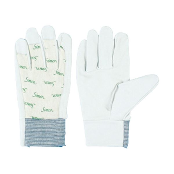 (まとめ) シモン 牛本革手袋 126白 S 4120067 1双 (×5セット) |b04の通販は