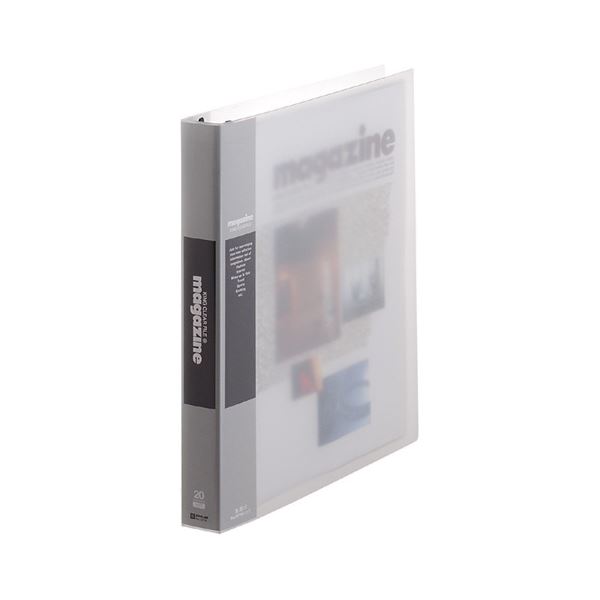 キングジム クリアーファイル マガジン差し替え式 PP表紙 A4変形 30穴 20ポケット付属 背幅37mm グレー 197W 1セット(5冊) |b04の通販は 13,904円