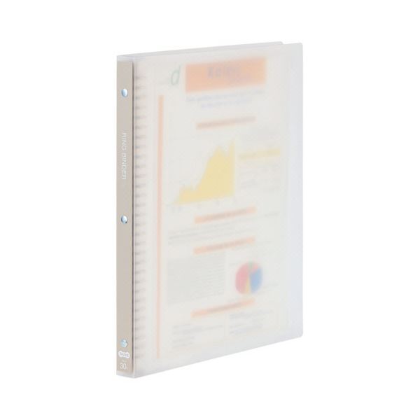 (まとめ)TANOSEEDリングファイル(PP表紙) A4タテ 2穴 200枚収容 背幅38mm ダークグレー 1冊 (×30) まとめ) TANOSEEDリングファイル(PP表紙) A4タテ 2穴 200枚収容 背幅